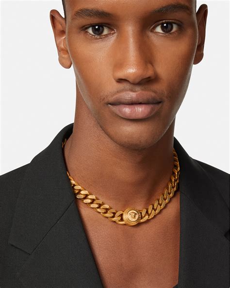 versace medusa chain mens